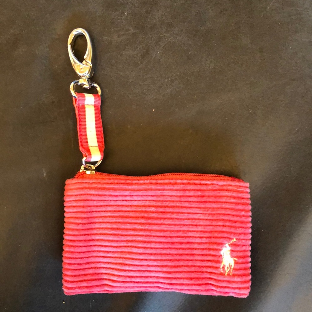 Ralph Lauren zip wallet with clip NWOT